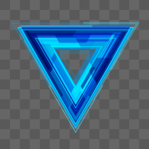 三角形蓝色光效科技边框图片