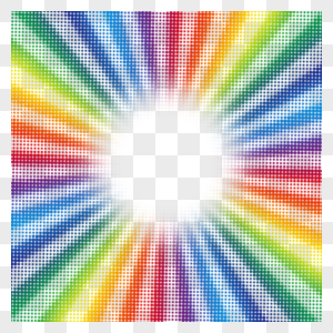 彩虹径向半色调风格图片