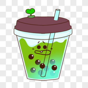 塑料杯绿色果汁瓶盖吸管图片图片