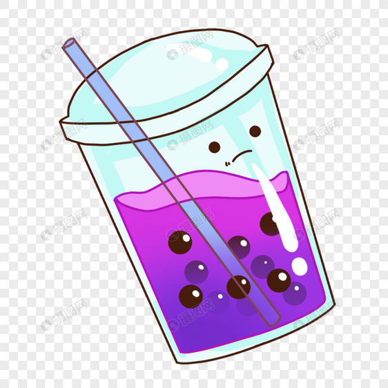 饮品杯无语图案紫色珍珠图片图片