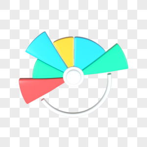 3d彩色统计饼状图高清图片
