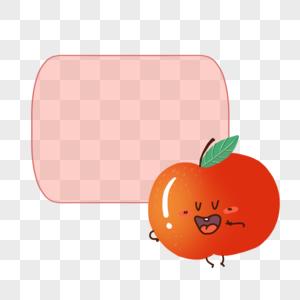 文本框卡通可爱红苹果图片