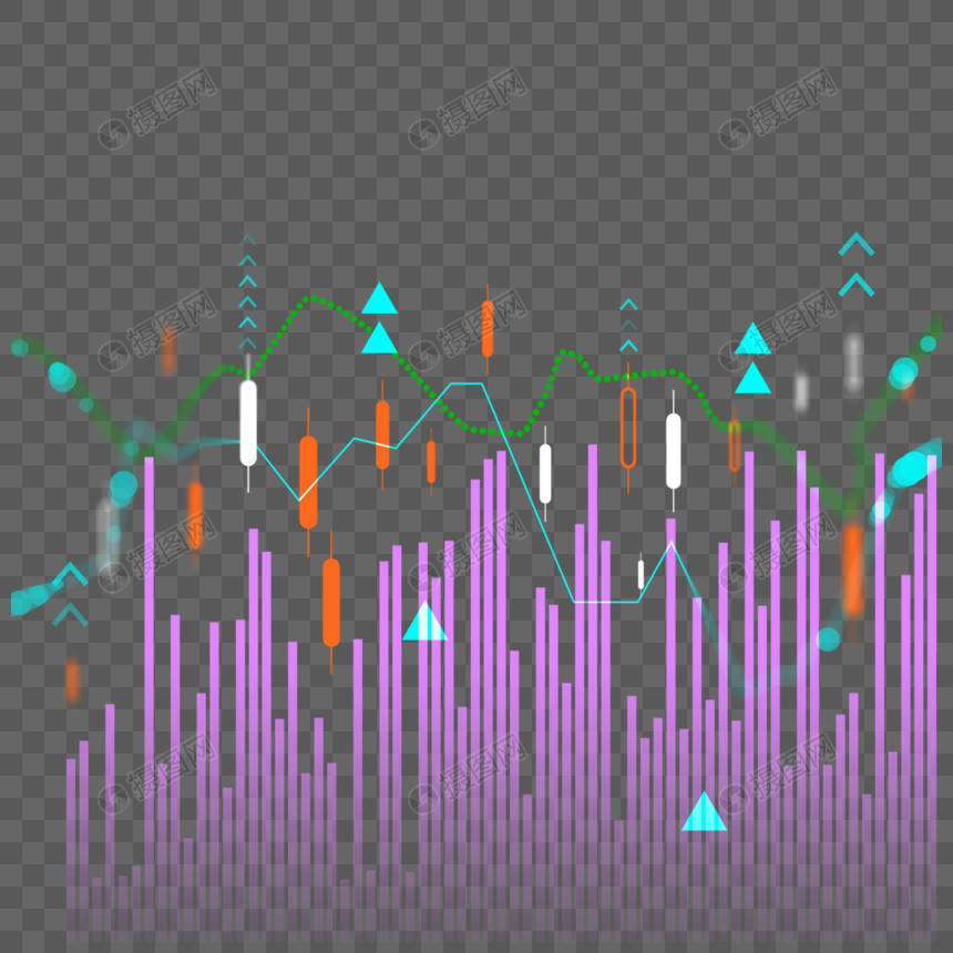 股票市场走势图分析紫红色图片