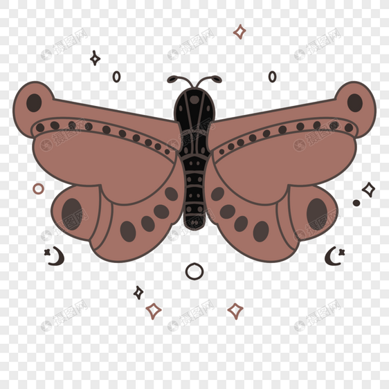 蝴蝶艺术创意波西米亚风格展翅图片