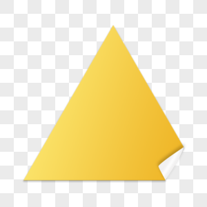 写实贴纸金黄三角造型图片