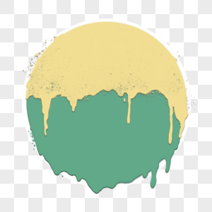 油漆斑点黄绿交替圆形图案图片