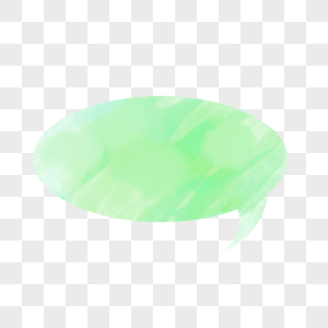 笔刷椭圆绿色水彩气泡图片