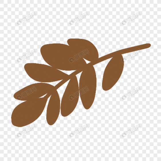 褐色波西米亚风格树叶图片