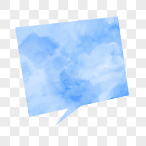 笔刷蓝色水彩云雾方形图案图片