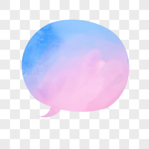 笔刷蓝粉椭圆形状水彩气泡图片