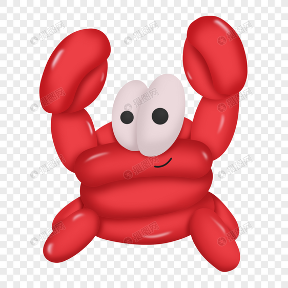 可爱气球装饰螃蟹图片