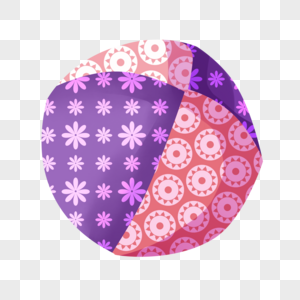 紫色花朵粉色圆圈卡通御手玉高清图片