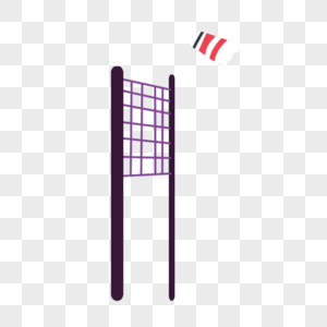 羽毛球运动紫色篮网图片