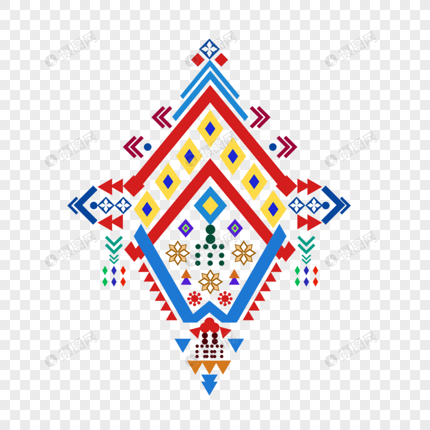 简约墨西哥民族几何图案图片