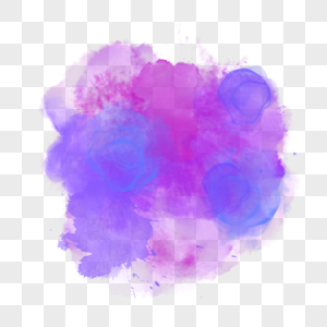 蓝紫色抽象涂鸦不规则形状水彩污渍图片