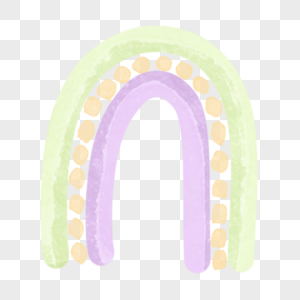 拱形水彩波西米亚风格彩虹图片