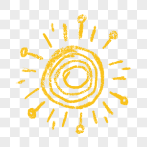 抽象金色圆圈卡通涂鸦太阳图片