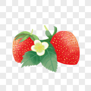 水彩草莓创意民族风水粉涂抹图片