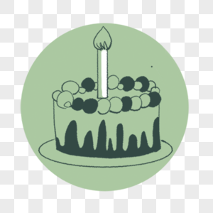 美味的生日蛋糕卡通图标图片