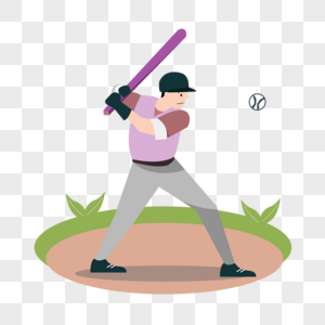 运动个人棒球比赛概念插画图片