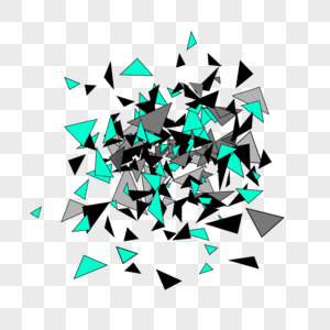 三角形几何图形蓝色黑色图片