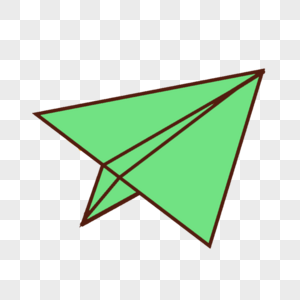 绿色可爱卡通折纸飞机图片