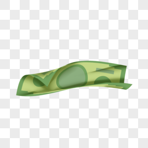 卷曲飘落绿色美元纸币图片