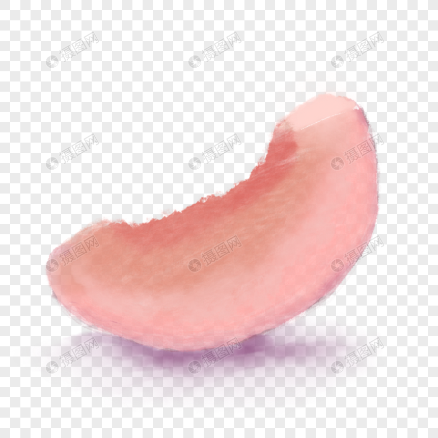 一块粉色桃子美味卡通水果图片