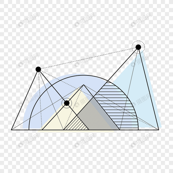 抽象线条几何组合图形图片