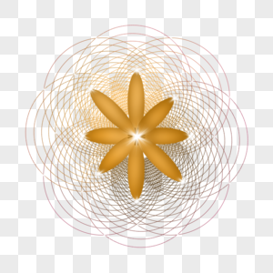 金色抽象几何曼陀罗图片