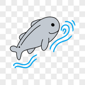 卡通夏季可爱的海豚图片
