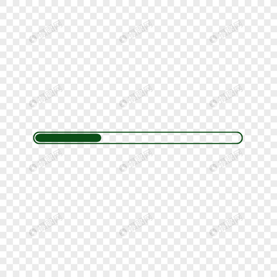 绿色纯色进度条页面等待图标标签图片