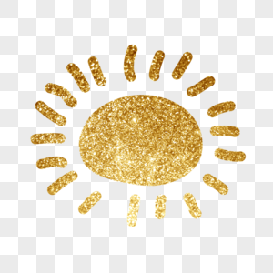 太阳阳光金色金沙金粉形状图片