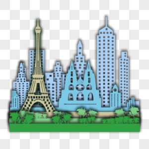 巴黎剪纸城市韵味魅力图片