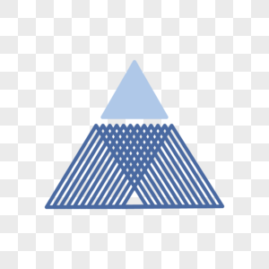 蓝色简约三角形箭头剪贴画图片