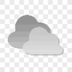 像素天气组合双层灰白乌云图片