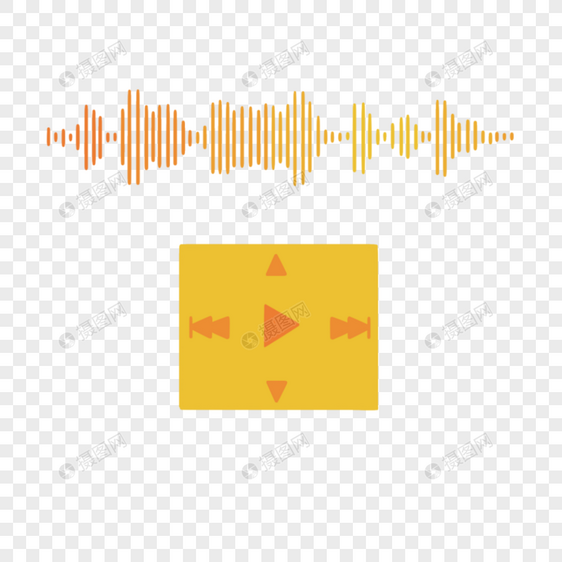 黄色渐变音乐播放器图片
