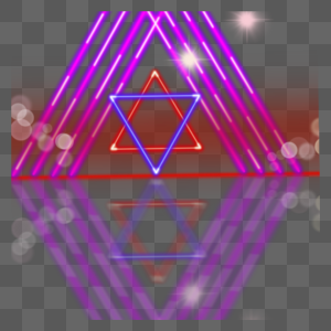 霓虹灯抽象三角背景图片