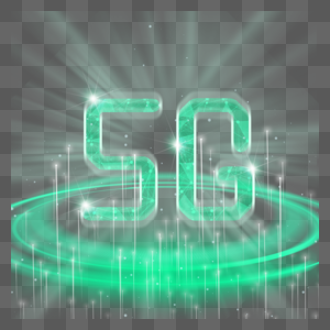 绿色5g立体光效科技图片