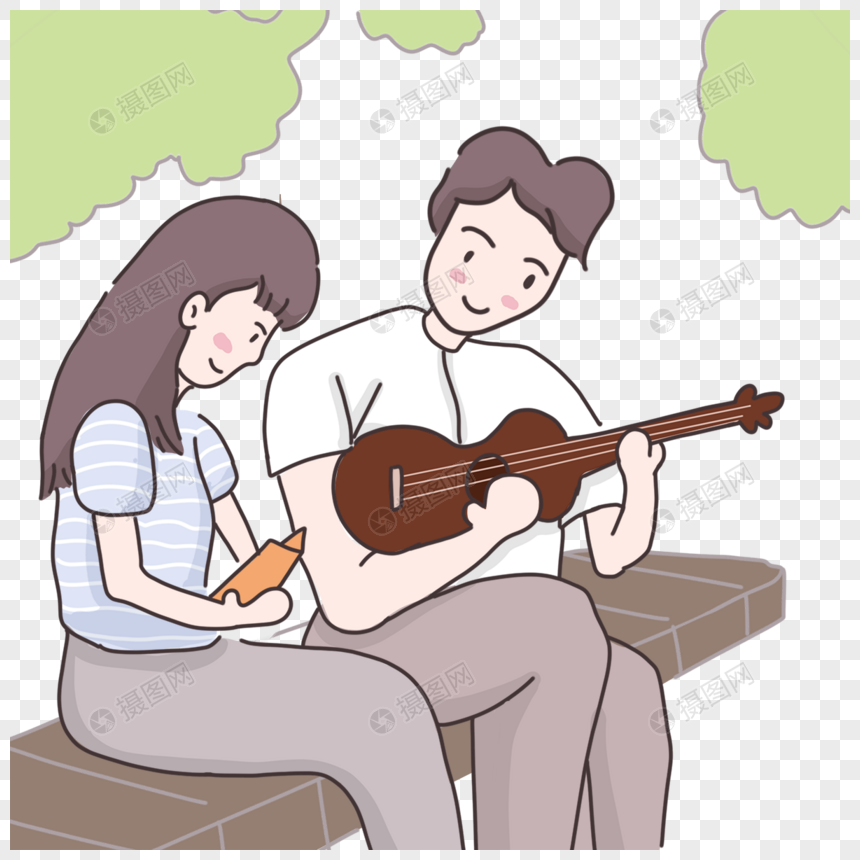 情侣头像小提琴图片