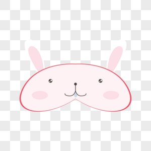 粉色兔子可爱动物睡眠眼罩图片