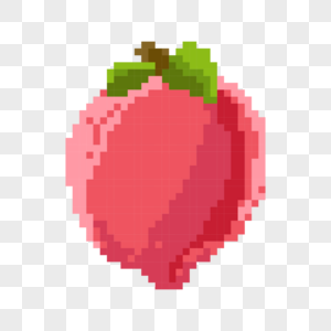 像素游戏水果粉色桃子图片