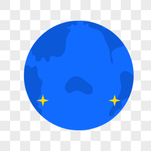 蓝色地球可爱卡通图标图片