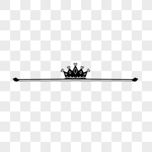五角皇冠线条王冠分隔线图片
