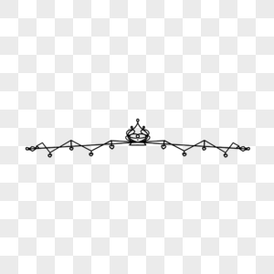 卡通宝石线条王冠分隔线图片