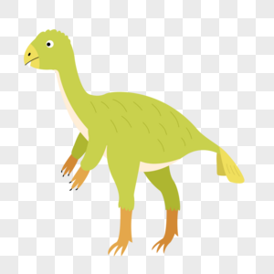 淡绿色卡通短手恐龙图片