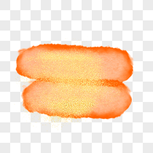 橘黄色抽象图形水彩污渍图片