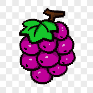 像素游戏水果紫色葡萄图片