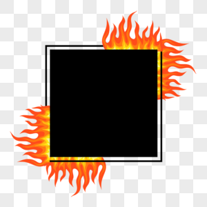 火焰促销正方形边框图片