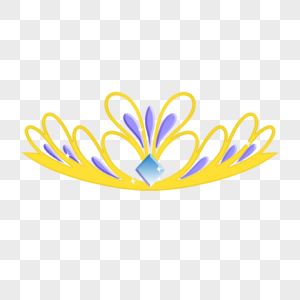 紫钻石金色公主王冠图片